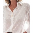Blusa trasparente da donna con pois 3