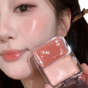 Blush balsamico bicolore 5,9 x 7,1 cm Pigmentazione bassa delicata Luce illuminante Texture idratante Effetto trucco naturale 2