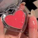 Blush Crema Illuminante 6 x 5,3 cm Blush Crema in Scatola a Forma di Cuore Illuminazione Naturale della Pelle Cosmetica Compatta 3