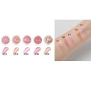 Blush em pó cintilante 4,97 x 4,89 cm Blush compacto para o rosto Efeito iluminador suave Maquilhagem de longa duração 2