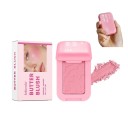 Blush mate à prova de água 8,2 x 5 cm Palete rosa altamente pigmentada Textura sedosa e cremosa Resistente ao suor Blush também para os olhos 6