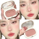 Blush pigmentato monocolore texture gessosa Compatto con specchio Colori delicati a lunga durata per le guance 5