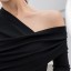Bluză asimetrică pentru femei, cu umăr gol 4