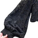 Bluză damă semi-transparentă Universala Mărime Decolteu în V Mâneci lungi Fălțuire Legare la gât Elegantă 5