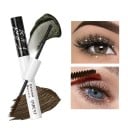 Błyszcząca kolorowa wydłużająca mascara z dwoma szczoteczkami, 10 g, kolorowy pigment i brokat dla wyrazistego kreatywnego makijażu 4