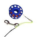 Bobina de mergulho 30 m com mosquetão em aço inoxidável Finger spool com corda para mergulho técnico bóia SMB equipamento de mergulho de orientação 2