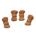Bocanci de iarnă călduroși pentru câini 4,9 × 4,3 cm Botițe din cauciuc impermeabile cu căptușeală din bumbac Bocanci respirabili antiderapanti 3