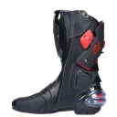Bocanci de motocicletă unisex înalți cu protecție negri din cauciuc, piele fibrosă, PVC, PU, EVA, cauciuc, construcție solidă pentru mersul pe motocicletă 3