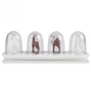 Bocaux à épices décoratifs 4 pièces 6