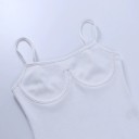 Body bianco da donna con spalline a spaghetti 5