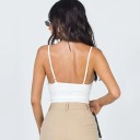 Body blanc pour femmes avec bretelles spaghetti 1