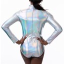 Body brillant pour femmes à manches longues 1
