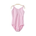 Body da ballo con spalline sottili e scollatura a V, body ginnico in cotone per balletto e spettacoli di danza per bambini e adulti 5