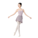 Body da ballo per donna con spalline, scollatura rotonda, schiena incrociata, materiale in poliestere ed elastan, per balletto 6
