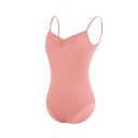 Body da danza donna con spalline sottili e scollatura profonda sulla schiena in nylon ed elastan per balletto e danza 7