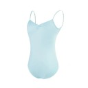 Body da danza donna con spalline sottili e scollatura profonda sulla schiena in nylon ed elastan per balletto e danza 16
