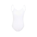Body da danza donna con spalline sottili e scollatura profonda sulla schiena in nylon ed elastan per balletto e danza 9