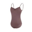 Body da danza donna con spalline sottili e scollatura profonda sulla schiena in nylon ed elastan per balletto e danza 11