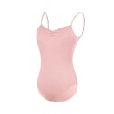 Body da danza donna con spalline sottili e scollatura profonda sulla schiena in nylon ed elastan per balletto e danza 5