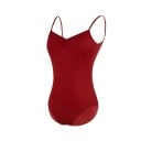 Body da danza donna con spalline sottili e scollatura profonda sulla schiena in nylon ed elastan per balletto e danza 10