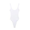 Body da donna aderente con spalline larghe e scollatura rotonda profonda, superficie liscia e chiusura a bottoncini nel cavallo 4