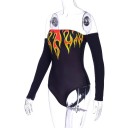 Body da donna con motivo fiamme 5