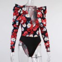 Body da donna con motivo floreale B708 2