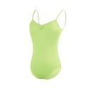 Body de dans pentru femei cu bretele subțiri și decolteu adânc la spate din nylon elastan pentru balet și dans 14
