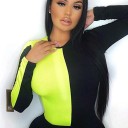 Body de manga larga de neón para mujer 2