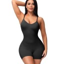 Body élastique sans couture à bretelles T-shirt sculptant pour femmes Body gainant avec coupe cuisse Lingerie sculptante sans couture 1