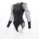 Body feminino com mangas transparentes 4