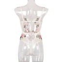 Body feminino com padrão floral 3