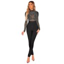 Body feminino transparente com mangas longas B770 4