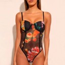 Body floral feminino com alças finas 1