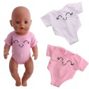 Body für Puppen mit einer Größe von 43 cm mit Kurzarm Gesticktes lächelndes Gesicht Textilbekleidung zum Spielen und Ankleiden der Puppe 4