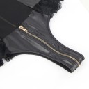 Body in pelle con pizzo da donna 4