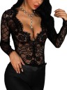Body in pizzo da donna con maniche lunghe B815 2