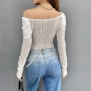 Body lavorato a maglia da donna con spalle scoperte B787 4