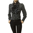 Body noir à pois pour femmes 1