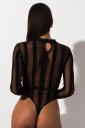 Body transparent noir pour femmes 1