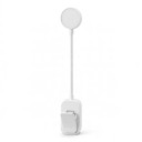 Boeklampje 1 stuk USB oplaadbaar met clip Verstelbaar 3 kleurmodi LED Oogbescherming 22,5 x 3,5 cm Wit Voor lezen en studeren 1