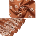 Boho 70 x 70 cm écharpe carrée pour la tête effet soie bandeau pour femme accessoire de tête décontracté printemps été 2