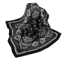 Boho 70 x 70 cm foulard quadrato per testa Effetto seta Fascia da donna Copricapo informale primavera estate accessorio alla moda 5