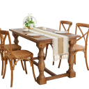 Boho běhoun na stůl 30x140 cm Lněný rustikální styl s třásněmi Makramé pytlovina a bavlna 4