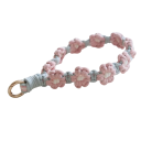 Boho Crocheted Macramé Phone Cord Floral Mobile Strap Phone Keychain Wrist Strap Phone Accessory 13