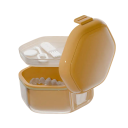 Boîte à aligneurs et prothèses dentaires fermable 8,5 x 8,1 x 5,1 cm plastique ABS PC silicone coloré pour le rangement et le nettoyage des aligneurs 1