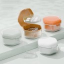 Boîte à aligneurs et prothèses dentaires fermable 8,5 x 8,1 x 5,1 cm plastique ABS PC silicone coloré pour le rangement et le nettoyage 3
