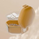 Boîte à aligneurs et prothèses dentaires fermable 8,5 x 8,1 x 5,1 cm plastique ABS PC silicone coloré pour le rangement et le nettoyage 6