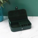 Boîte à bijoux avec organisateur pour bagues, boucles d'oreilles et colliers 19,5 × 11 × 4,5 cm en simili cuir boîte de rangement colorée pour bijoux 17