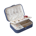 Boîte à bijoux avec organiseur pour bagues, boucles d'oreilles et colliers 16 × 11,5 × 5 cm en simili cuir boîte de rangement colorée 1